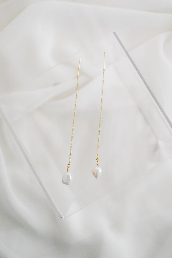 Pearl Threader Earrings