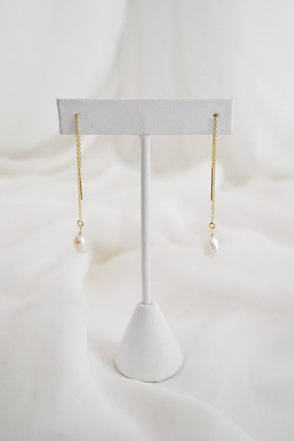 Pearl Threader Earrings